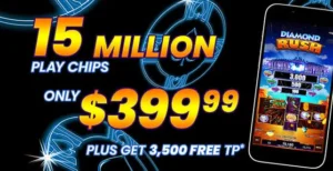 ClubWPT Gold 15 million play chips promotion with 3,500 free Tournament Points offer