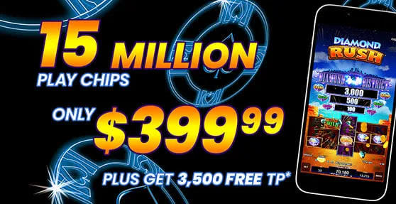 ClubWPT Gold 15 million play chips promotion with 3,500 free Tournament Points offer