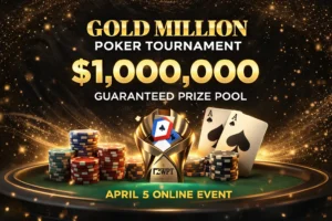 ClubWPT Gold Million poker tournament with $1,000,000 guaranteed prize pool scheduled for April 5 online event