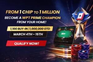 ClubWPT Gold WPT Prime online tournament with $1,000,000 guaranteed prize pool and Day 1 flights running March 4 to March 15